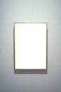 Art Gallery Museum Isolated Frame Contemporary White Wall Rectangular Clipping Path Royalty Free Stock Photo