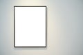 Art Gallery Museum Isolated Frame Contemporary White Wall Rectangular Clipping Path Royalty Free Stock Photo