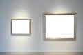 Art Gallery Museum Isolated Frame Contemporary White Wall Rectangular Clipping Path Royalty Free Stock Photo