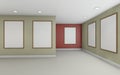 Art Gallery Perspective and Picture Frame wall monocom color Rad