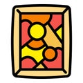 Art gallery picture icon, outline style