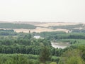 Hevsel gardens near ten arches Bridge and Dicle River in diyarbakir city