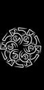 art with geometric shapes, spirals, generative or abstract art, created using algorithms or manual design