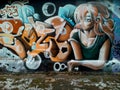 Art graffiti girl