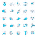 Art and graphic vector designer cursors icons set