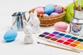 Art Happy Easter Sunday concept painting the Easter eggs for Easter day festival holiday Easter Royalty Free Stock Photo