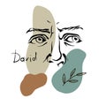 Art head of David Michelangelo 5