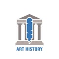 art history subject icon. Vector illustration decorative design