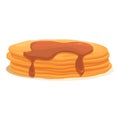 Art house pancake icon cartoon vector. Winter menu