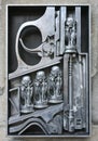 Birth machine metal sculpture by H.R. Giger