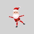 Funny happy Santa Claus character on background.