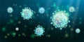 Virus flu or bacteria infection cells. Coronavirus 2019-ncov disease cells background Royalty Free Stock Photo