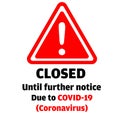 Alert message about COVID-19 Situation Royalty Free Stock Photo