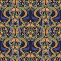 Floral nouveau style seamless wallpaper