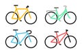 Full color bicycle icon. Vector illustration Royalty Free Stock Photo