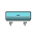 Air conditioner line icon vector