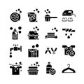 Laundry icon set, Laundry delivery icon set