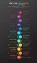 Timeline infographics months design vector