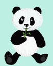 panda and bamboo