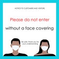 Wear face mask sign and symbol. Please do not enter without a face mask. Protect yourself from coronavirus concept.coronavirus not