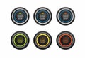 Start stop engine push button car instrument symbol icon set realistic illustration vector on white background Royalty Free Stock Photo