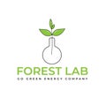 Forest Agriculture Green Lab Line Minimalist Vector Design Inspiration