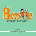 Happy Friendship Day Typography concept Vector design