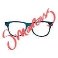 Smartass text on painted glasses Royalty Free Stock Photo