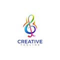 Music logo Royalty Free Stock Photo