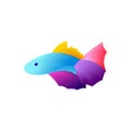 Colorful fish logo Royalty Free Stock Photo