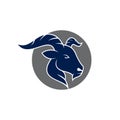Goat head logo Royalty Free Stock Photo