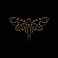 Dragonfly logo Royalty Free Stock Photo