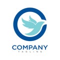 Dove logo Royalty Free Stock Photo