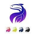 Betta fish logo Royalty Free Stock Photo