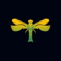 Dragonfly logo Royalty Free Stock Photo