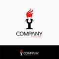 Torch logo Royalty Free Stock Photo