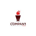 Torch logo Royalty Free Stock Photo