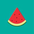 Vector slice watermelon. Fruit illustration icon