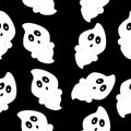 Kind white ghost pattern for halloween fear celebration Royalty Free Stock Photo