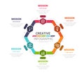 Elements design with infographics numbers 6 option Royalty Free Stock Photo