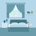 Vector illustration of a bedroom Royalty Free Stock Photo