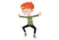 Vector cartoon illustration Of Boy Royalty Free Stock Photo