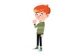 Vector cartoon illustration Of Boy Royalty Free Stock Photo