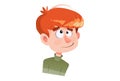 Vector cartoon illustration Of Boy Royalty Free Stock Photo