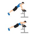 Chest Exercises. Incline Push Up