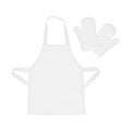 White Blank Apron and Protective Mittens