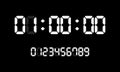 Countdown Timer With White Digital Numbers on Black Background Royalty Free Stock Photo
