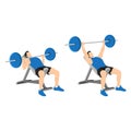 Incline barbell bench press exercise. Royalty Free Stock Photo