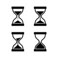 Running hourglass icon set with several variations. Royalty Free Stock Photo