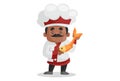 Vector Graphic Illustration of Indian Chef